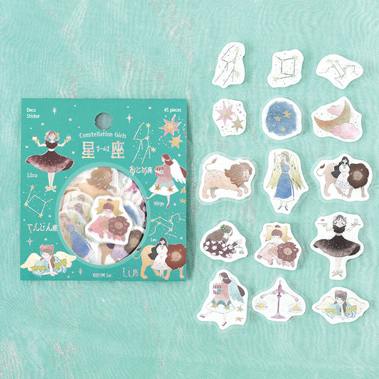 BGM Flake Stickers - Constellation Girls - Leo Virgo Libra