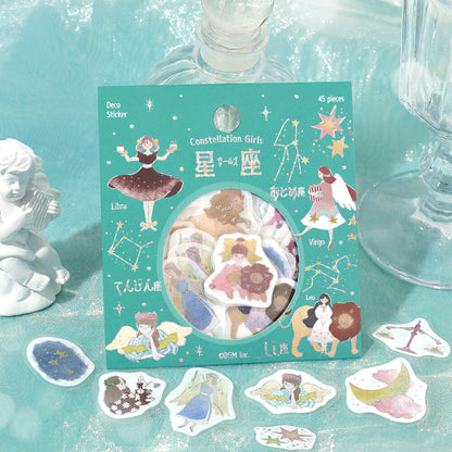 BGM Flake Stickers - Constellation Girls - Leo Virgo Libra