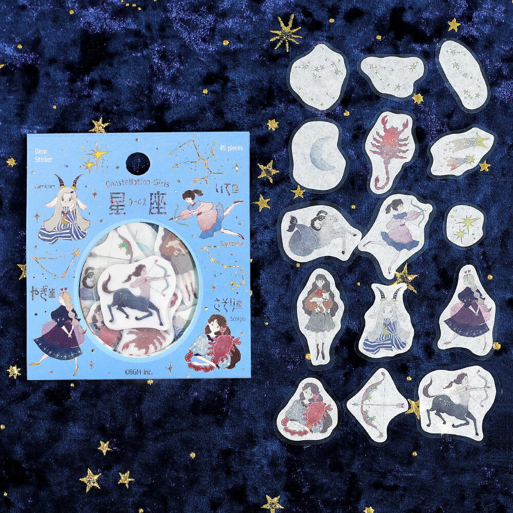 BGM Flake Stickers - Constellation Girls - Scorpio Sagittarius Capricorn
