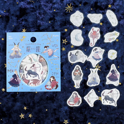 BGM Flake Stickers - Constellation Girls - Scorpio Sagittarius Capricorn