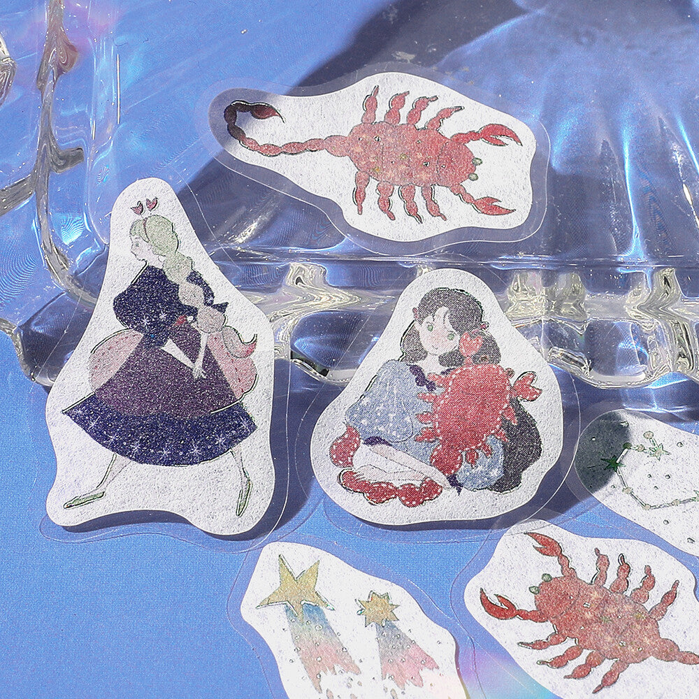BGM Flake Stickers - Constellation Girls - Scorpio Sagittarius Capricorn
