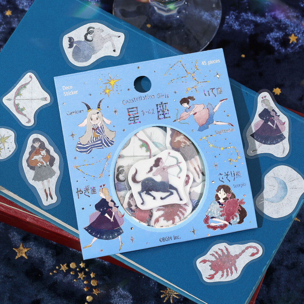 BGM Flake Stickers - Constellation Girls - Scorpio Sagittarius Capricorn