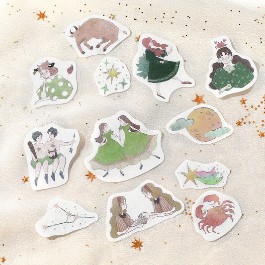 BGM Flake Stickers - Constellation Girls - Taurus Gemini Cancer