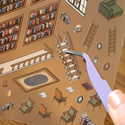 BGM - Flake Stickers - Diorama 2.5D Stickers Vol. 2 - Library