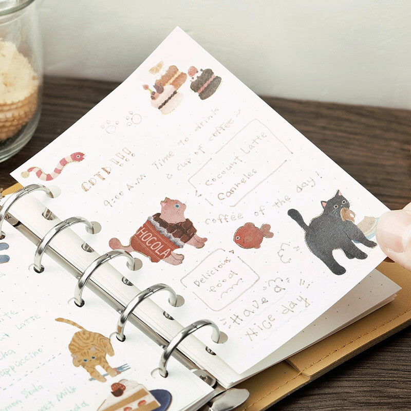 BGM Flake Stickers - Kitten Cafe - Chocolate