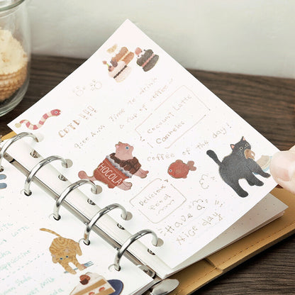 BGM Flake Stickers - Kitten Cafe - Chocolate