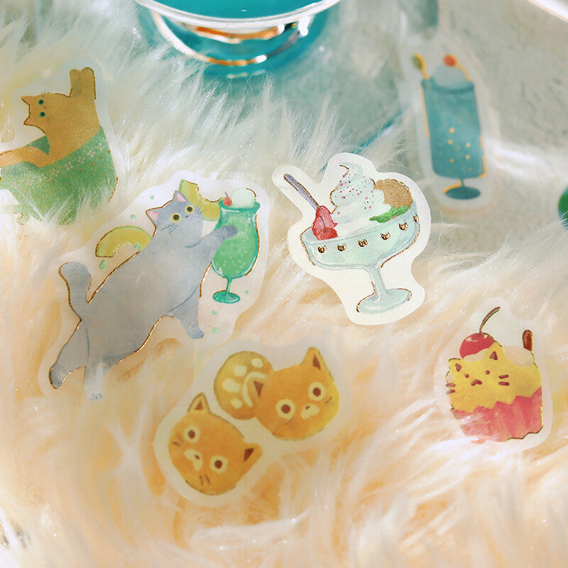 BGM Flake Stickers - Kitten Cafe - Melon
