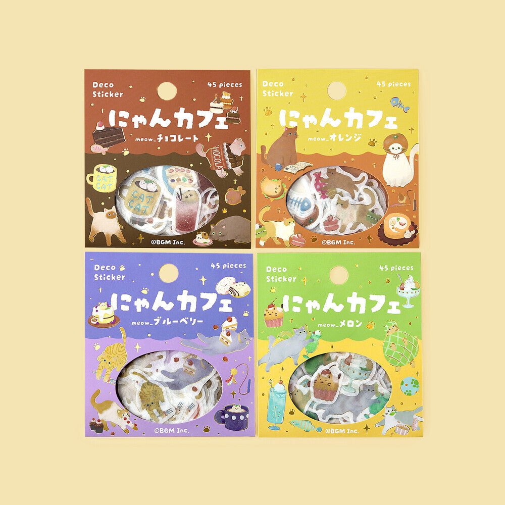BGM Flake Stickers - Kitten Cafe - Melon