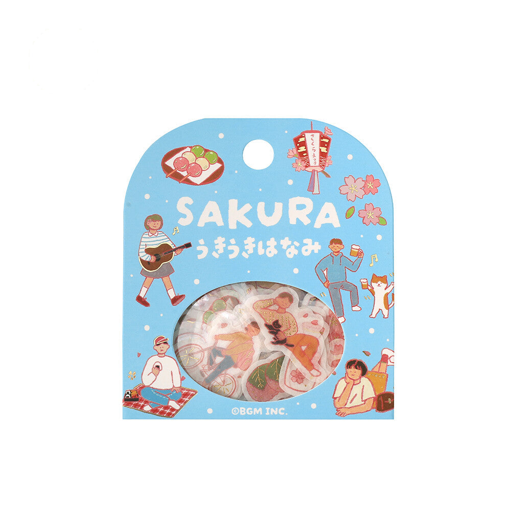 Blake Sakura Sticker BGM - Flake Stickers - Sakura Limited - Uki Uki Uki Hanami – Ink ...