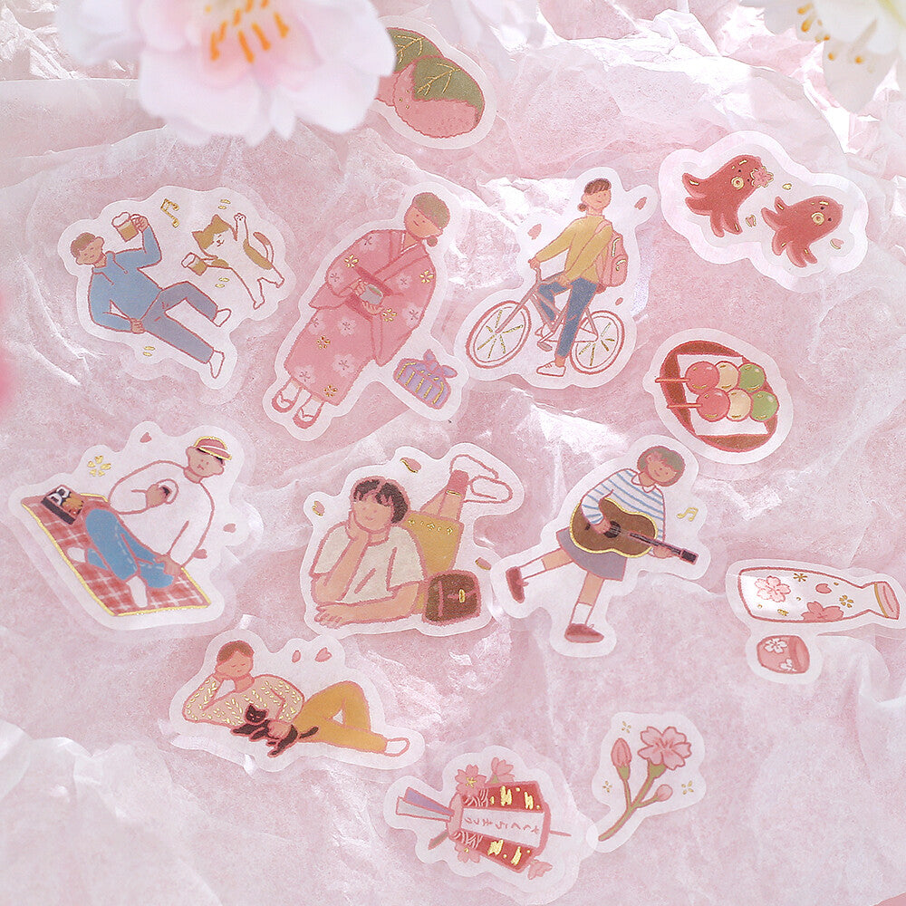 Blake Sakura Sticker BGM - Flake Stickers - Sakura Limited - Uki Uki Uki Hanami – Ink ...