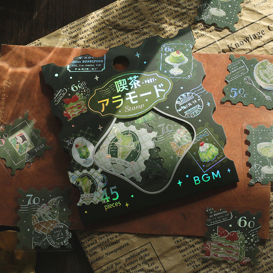 BGM Post Office Flake Stickers - Cafe a la Mode - Green