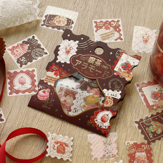 BGM Post Office Flake Stickers - Cafe a la Mode - Red