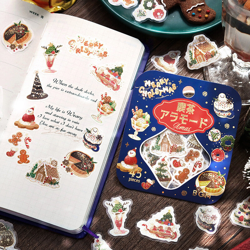 BGM Flake Stickers - Christmas Limited - Xmas Cafe