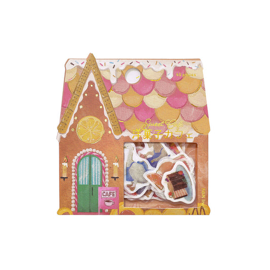 BGM Flake Stickers - Imaginary Shopping Street - Sweet Cafe