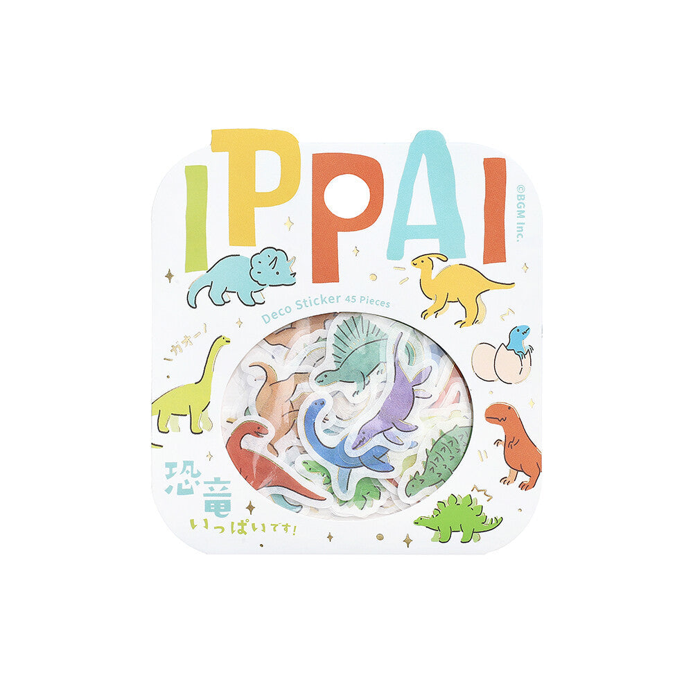 BGM Ippai Flake Stickers - Full of Dinosaurs!