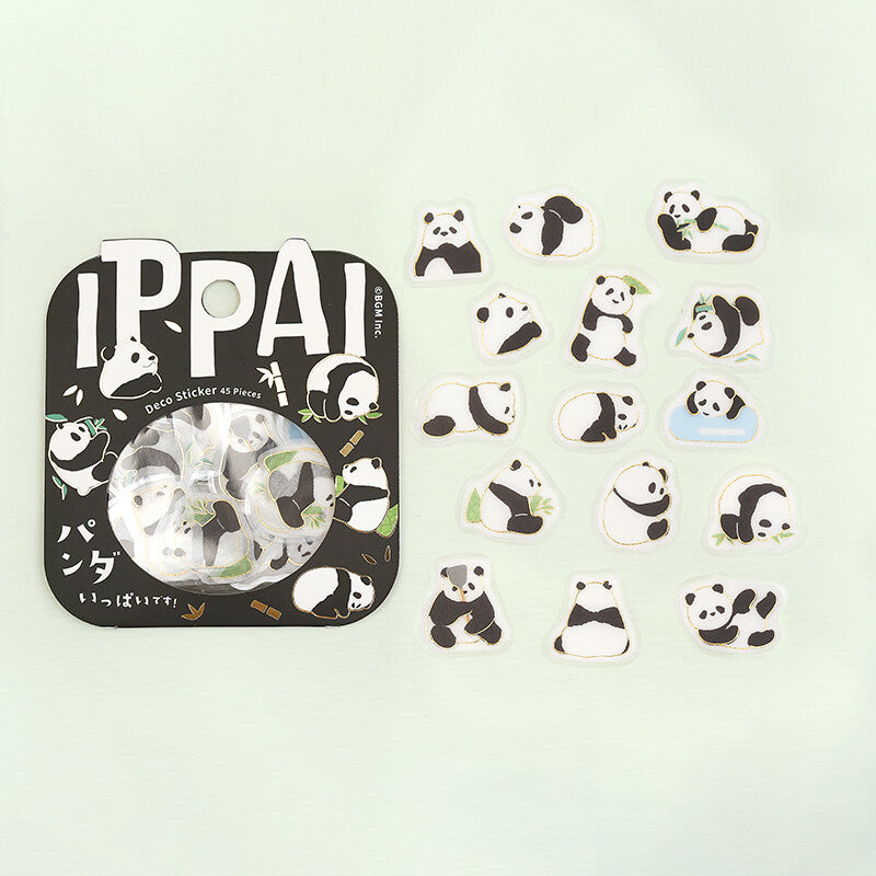 BGM Ippai Flake Stickers - Lots of Pandas!