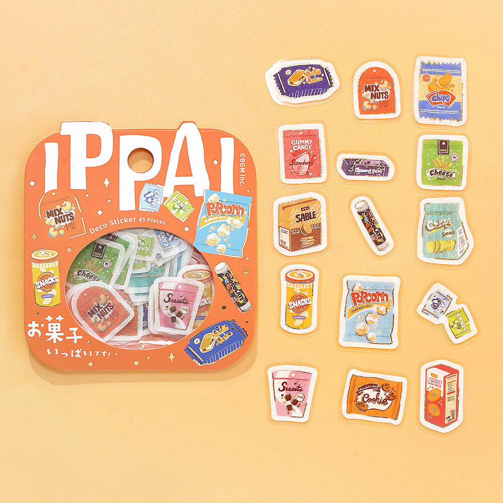 BGM Ippai Flake Stickers - Lots of Snacks!