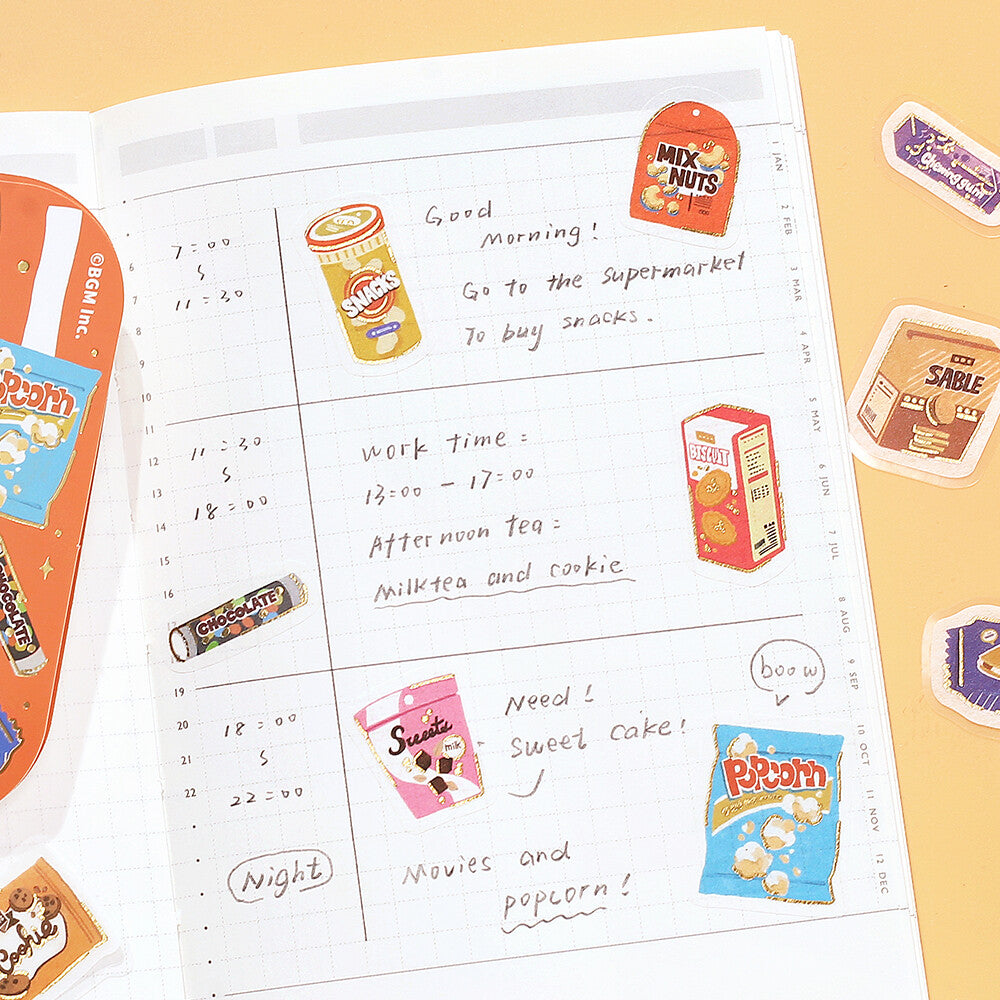 BGM Ippai Flake Stickers - Lots of Snacks!