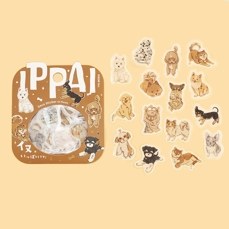BGM Ippai Flake Stickers - Lots of Dogs!