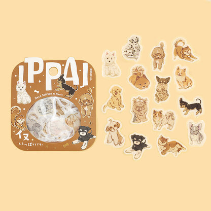 BGM Ippai Flake Stickers - Lots of Dogs!