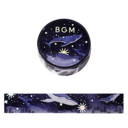 BGM - 15mm Washi Tape - Life Series - Whale in the Sea of Stars