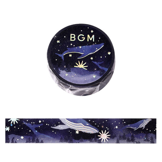 BGM - 15mm Washi Tape - Life Series - Whale in the Sea of Stars