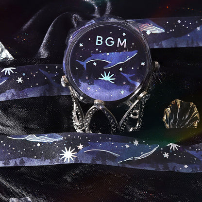 BGM - 15mm Washi Tape - Life Series - Whale in the Sea of Stars