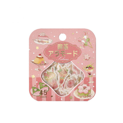 BGM - Sakura Limited Edition Flake Stickers - Cafe a la Mode - Cherry Blossoms