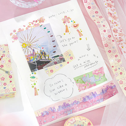 BGM Washi Tape - Sakura Limited - Tsukimi Sakura (Moon Viewing)