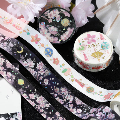 BGM Washi Tape - Sakura Limited - Tsukimi Sakura (Moon Viewing)