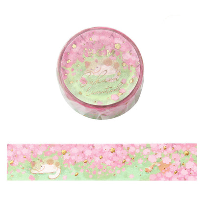 BGM Washi Tape - Sakura Limited - Sunshine (and Cats)
