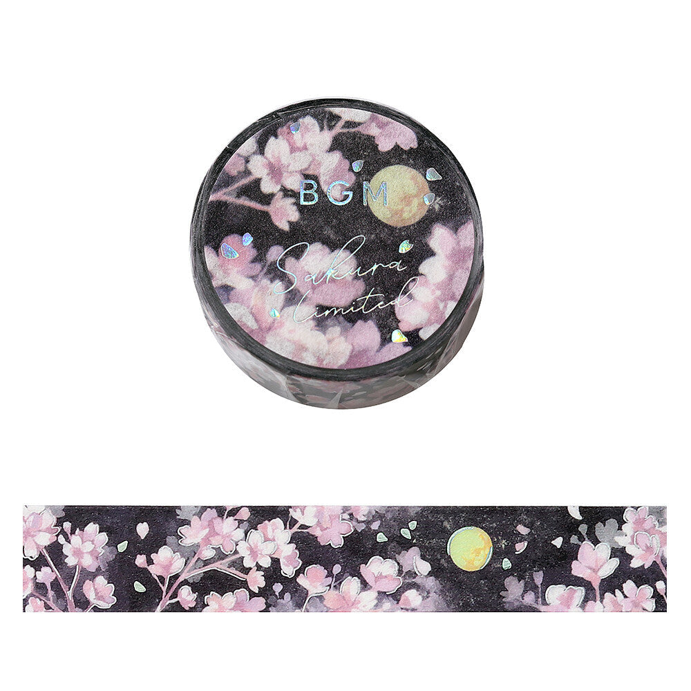 BGM Washi Tape - Sakura Limited - Tsukimi Sakura (Moon Viewing)