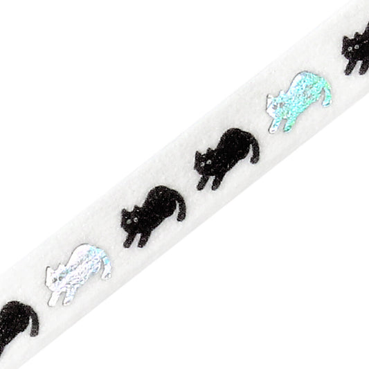 BGM Slim Washi Tape - Black Kitty