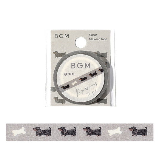 BGM Slim Washi Tape - Dachshund