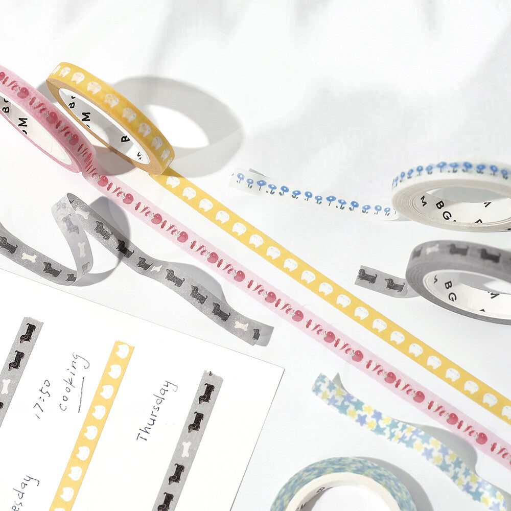 BGM Slim Washi Tape - Dachshund