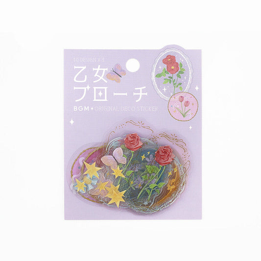 BGM Clear Seal Stickers - Maiden Brooch - Flowers