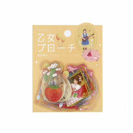 BGM Clear Seal Stickers - Maiden Brooch - Girl