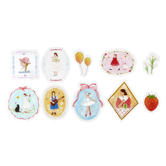 BGM Clear Seal Stickers - Maiden Brooch - Girl