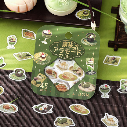 BGM - Flake Stickers - Cafe a la Mode - Miyabi Japanese Cafe - Green