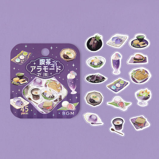 BGM - Flake Stickers - Cafe a la Mode - Miyabi Japanese Cafe - Purple