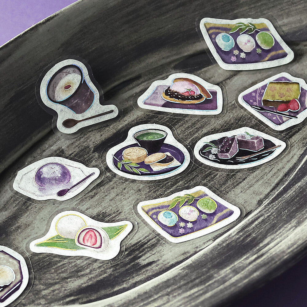 BGM - Flake Stickers - Cafe a la Mode - Miyabi Japanese Cafe - Purple