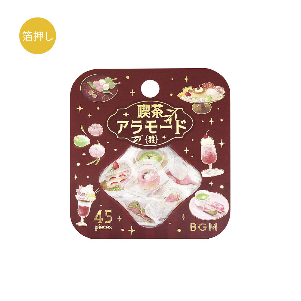 BGM - Flake Stickers - Cafe a la Mode - Miyabi Japanese Cafe - Red