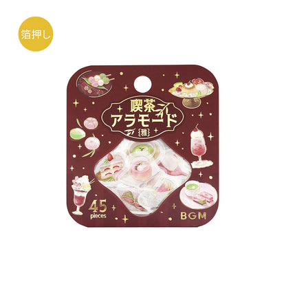 BGM - Flake Stickers - Cafe a la Mode - Miyabi Japanese Cafe - Red