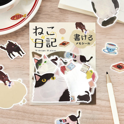BGM - Flake Stickers - Cat Diary - Black