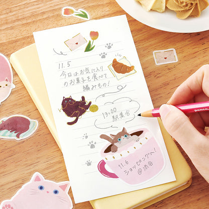 BGM - Flake Stickers - Cat Diary - Pink