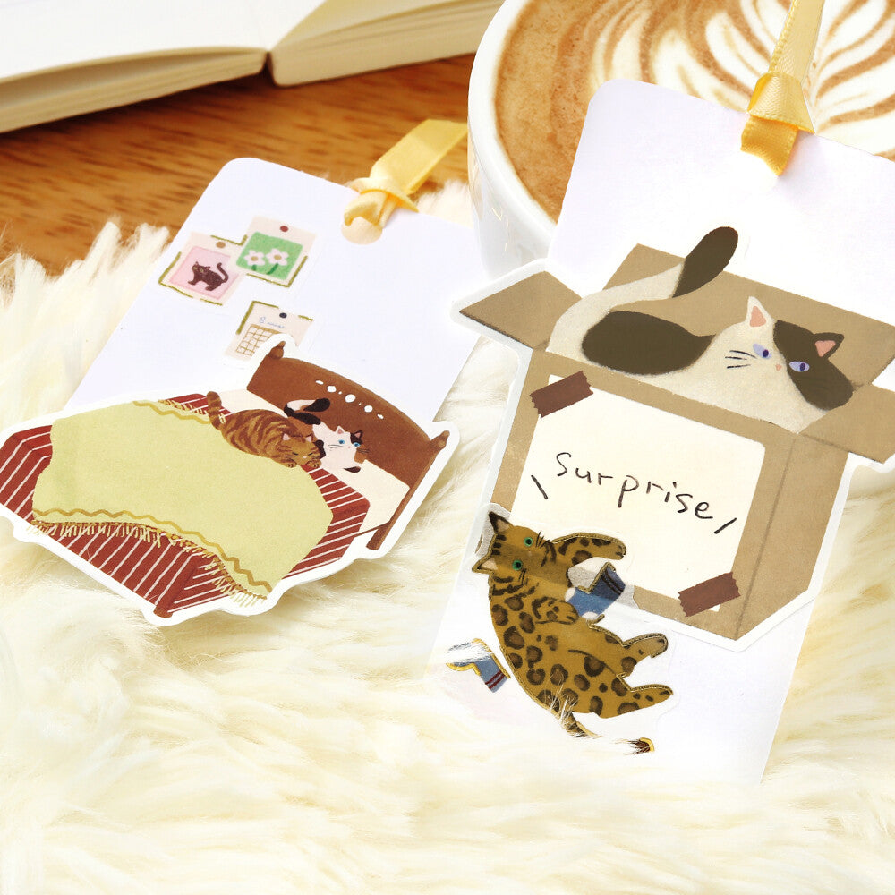 BGM - Flake Stickers - Cat Diary - Yellow