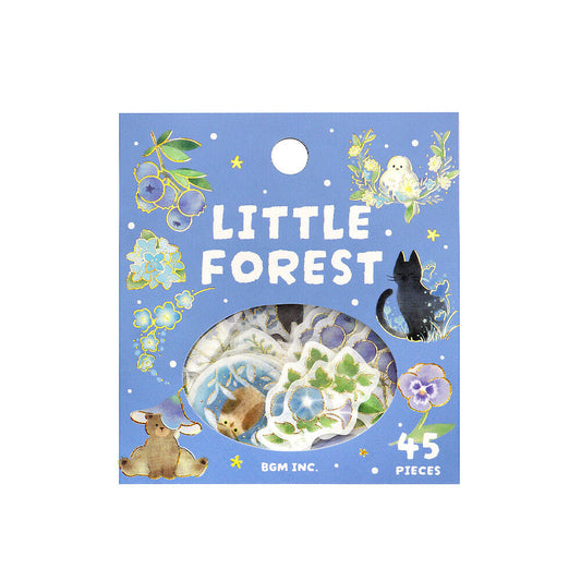 BGM Little Forest Flake Stickers - Blue