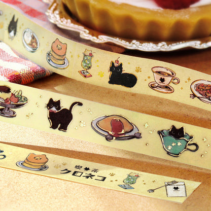 BGM Washi Tape - Black Cat Cafe