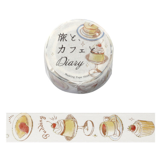 BGM Washi Tape - Travel Cafe Diary - Honey