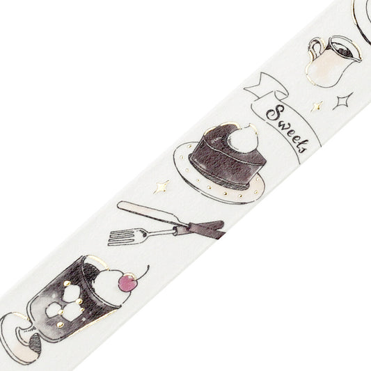 BGM Washi Tape - Travel Cafe Diary - Noir